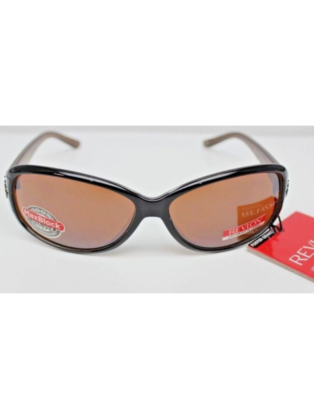 Revlon Womens Sunglasses W/ Lightweight PC Lenses & 100% UV Protection - Black F